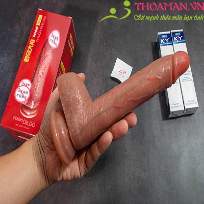 Dương vật rung thụt tỏa nhiiệt siêu mềm mại điều khiển từ xa mới